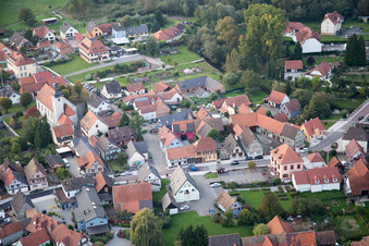 Vue oblique de Beinheim dans le département Bas Rhin, France