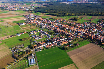Vue aérienne de Lindenstr à Hatzenbühl dans le département Rhénanie-Palatinat, Allemagne