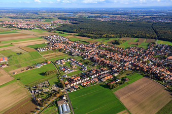 Vue aérienne de Lindenstr à Hatzenbühl dans le département Rhénanie-Palatinat, Allemagne