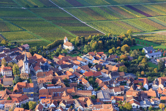 Vue aérienne de Herrenstr à le quartier Mörzheim in Landau in der Pfalz dans le département Rhénanie-Palatinat, Allemagne
