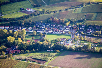 Vue d'oiseau de Quartier Ingenheim in Billigheim-Ingenheim dans le département Rhénanie-Palatinat, Allemagne