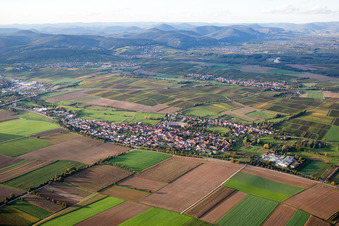 Quartier Kapellen in Kapellen-Drusweiler dans le département Rhénanie-Palatinat, Allemagne d'en haut