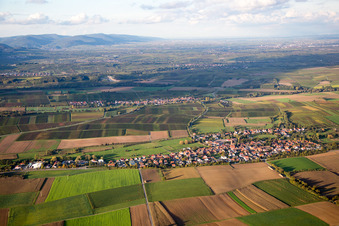 Quartier Kapellen in Kapellen-Drusweiler dans le département Rhénanie-Palatinat, Allemagne vue d'en haut