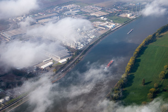 Vue aérienne de Worms dans le département Rhénanie-Palatinat, Allemagne