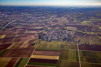 Vue aérienne de Heuchelheim bei Frankenthal dans le département Rhénanie-Palatinat, Allemagne
