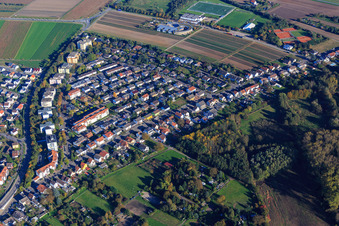 Vue aérienne de Europe à Lampertheim dans le département Hesse, Allemagne