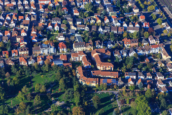 Vue aérienne de Rue Hermann Hesse à Lampertheim dans le département Hesse, Allemagne