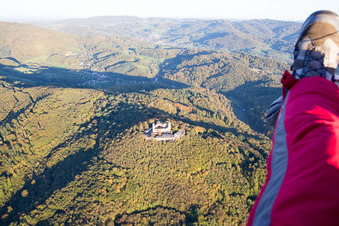 Vue aérienne de Château Auerbach à le quartier Auerbach in Bensheim dans le département Hesse, Allemagne