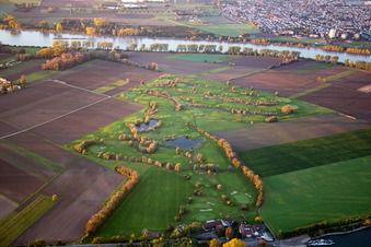Vue aérienne de Quartier Hamm in Hamm am Rhein dans le département Rhénanie-Palatinat, Allemagne