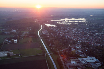 Biblis dans le département Hesse, Allemagne d'en haut