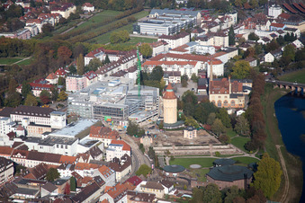 Vue aérienne de Murgpark, Pagodenburg à Rastatt dans le département Bade-Wurtemberg, Allemagne