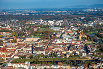 Vue aérienne de Poststr à Rastatt dans le département Bade-Wurtemberg, Allemagne