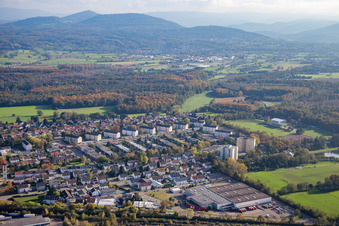 Vue aérienne de Ruhrstraße à Rastatt dans le département Bade-Wurtemberg, Allemagne