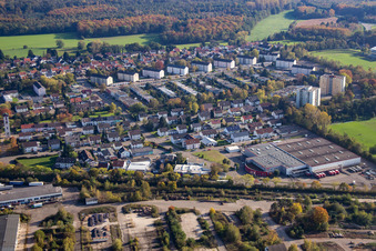 Vue aérienne de Link GmbH à Rastatt dans le département Bade-Wurtemberg, Allemagne