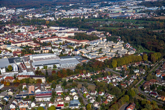Vue aérienne de Rastatt dans le département Bade-Wurtemberg, Allemagne