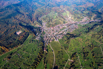 Vue aérienne de Village - Vue à le quartier Michelbach in Gaggenau dans le département Bade-Wurtemberg, Allemagne