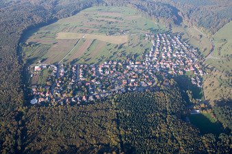 Vue aérienne de Quartier Schluttenbach in Ettlingen dans le département Bade-Wurtemberg, Allemagne