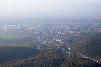 Vue aérienne de Vallée d'Alb à Ettlingen dans le département Bade-Wurtemberg, Allemagne