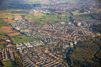 Vue aérienne de Quartier Reichenbach in Waldbronn dans le département Bade-Wurtemberg, Allemagne