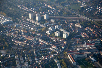 Quartier Durlach in Karlsruhe dans le département Bade-Wurtemberg, Allemagne d'en haut