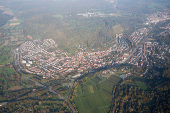 Photographie aérienne de Quartier Grötzingen in Karlsruhe dans le département Bade-Wurtemberg, Allemagne