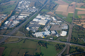 Quartier Durlach in Karlsruhe dans le département Bade-Wurtemberg, Allemagne vue d'en haut