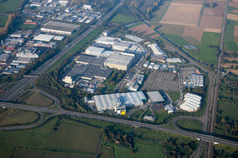 Quartier Durlach in Karlsruhe dans le département Bade-Wurtemberg, Allemagne depuis l'avion