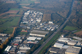 Vue oblique de Quartier Grötzingen in Karlsruhe dans le département Bade-Wurtemberg, Allemagne