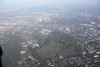 Vue aérienne de Quartier Rintheim in Karlsruhe dans le département Bade-Wurtemberg, Allemagne