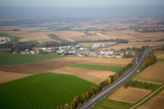 Vue aérienne de Reimerswiller dans le département Bas Rhin, France