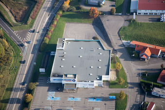 Vue aérienne de Hohwiller dans le département Bas Rhin, France