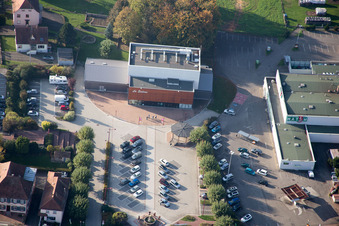 Soultz-sous-Forêts dans le département Bas Rhin, France du point de vue du drone