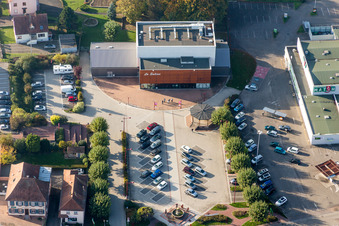 Vue aérienne de Salle événementielle du Relais Culturel La Saline à Soultz-sous-Forêts à Soultz-sous-Forêts dans le département Bas Rhin, France