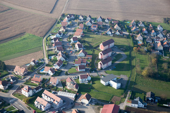 Enregistrement par drone de Soultz-sous-Forêts dans le département Bas Rhin, France