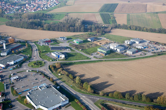Hohwiller dans le département Bas Rhin, France depuis l'avion