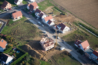 Rittershoffen dans le département Bas Rhin, France vue d'en haut