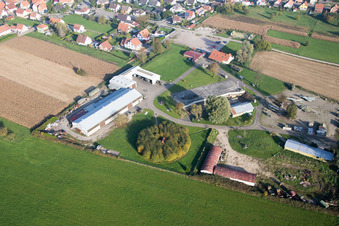 Rittershoffen dans le département Bas Rhin, France depuis l'avion