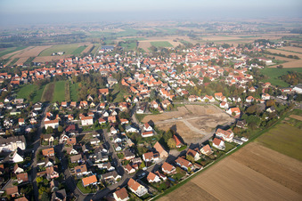 Photographie aérienne de Hatten dans le département Bas Rhin, France