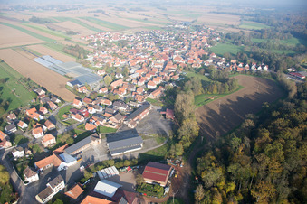 Niederrœdern dans le département Bas Rhin, France vue du ciel