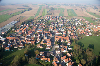 Photographie aérienne de Niederrœdern dans le département Bas Rhin, France