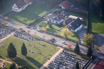 Niederrœdern dans le département Bas Rhin, France vue d'en haut