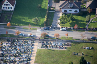 Niederrœdern dans le département Bas Rhin, France vue du ciel