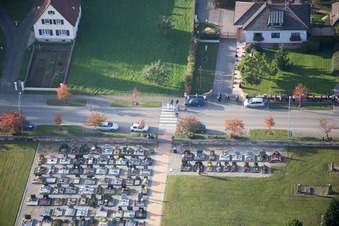 Enregistrement par drone de Niederrœdern dans le département Bas Rhin, France