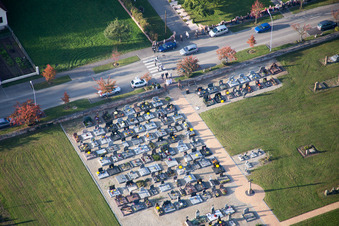 Image drone de Niederrœdern dans le département Bas Rhin, France
