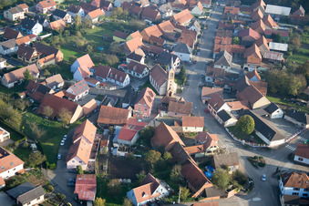 Schaffhouse-près-Seltz dans le département Bas Rhin, France vue d'en haut