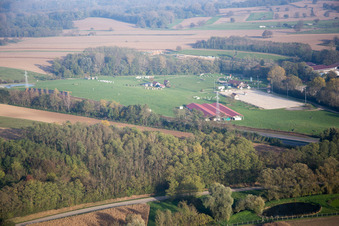 Photographie aérienne de Neewiller-près-Lauterbourg dans le département Bas Rhin, France