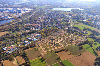 Photographie aérienne de Nouvelle zone de développement Niederwiesen Paul-Klee-Ring à Wörth am Rhein dans le département Rhénanie-Palatinat, Allemagne