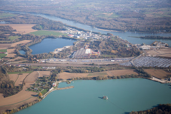 Lauterbourg dans le département Bas Rhin, France d'en haut