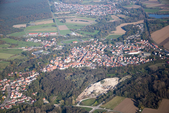 Lauterbourg dans le département Bas Rhin, France vue d'en haut