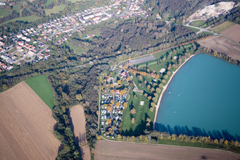 Lauterbourg dans le département Bas Rhin, France depuis l'avion